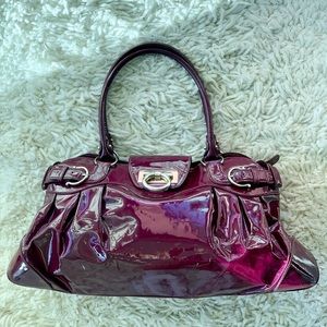 Salvatore Ferragamo Maroon Patent Leather Purse